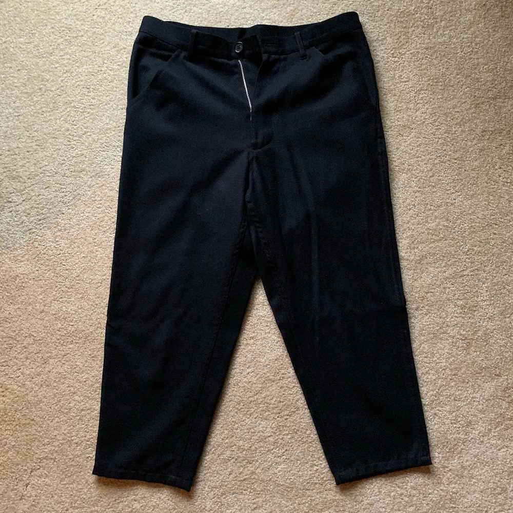Comme Des Garcons Black Wool Trouser